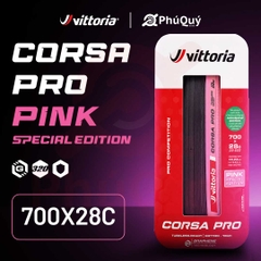 Vỏ VITTORIA CORSA PRO PINK SPECIAL EDITION 700X28C ( VAT )