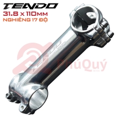 Pô tăng TENDO 31.8 x 110mm Nhôm Bạc Nghiêng 17 Độ PT02