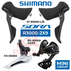 Group Mini SHIMANO Sora R3000 2-9 (Bộ 3 Món Tay Lắc Sang Dĩa Cùi Đề)
