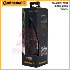 Vỏ Gấp 700x25c ĐEN Continental Grand Prix 5000 Handmade in Germany Chính Hãng