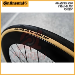Vỏ gấp kem 700x25c Continental Grand Prix 5000 Handmade in Germany chính hãng