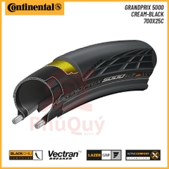 Vỏ gấp kem 700x25c Continental Grand Prix 5000 Handmade in Germany chính hãng