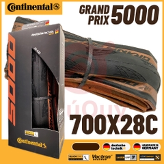 Vỏ Gấp Nâu 700x28c Continental Grand Prix 5000 Handmade in Germany Chính Hãng (VAT)