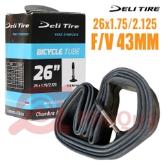RUỘT XE ĐẠP DELI 26x1.75/2.125 VAN XE ĐẠP F/V
