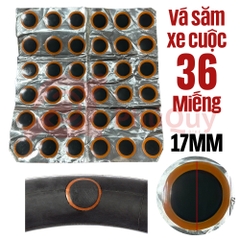 Miếng Keo Vá Ruột Xe Đạp Cuộc 17mm - 36 Miếng