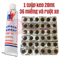 Miếng Vá Ruột Xe (36Miếng) Và Tuýp Keo 20ml