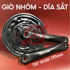 BỘ ĐÙI DĨA 3 TẦNG GIÒ NHÔM - DĨA SẮT 24-34-42T