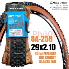 Vỏ Deli GẤP 29x2.1 HÔNG NÂU BIG KNIGHT SA-258