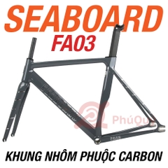 Khung SEABOARD FA03 Nhôm Phuộc Carbon Kèm Chén Cổ Khoá Yên