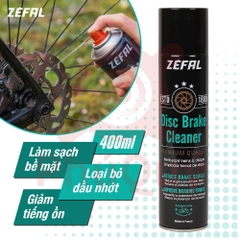 Chai xịt vệ sinh thắng đĩa ZEFAL Disc Brake Cleaner 400ml (VAT)