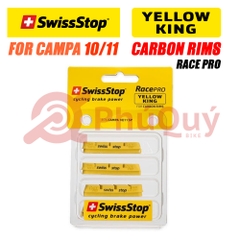 Gôm SWISSTOP CAMPAGNOLO Niềng CARBON VÀNG YELLOW KING