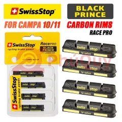Gôm SWISSTOP CAMPAGNOLO Niềng CARBON ĐEN BLACK PRINCE