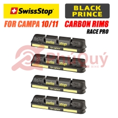 Gôm SWISSTOP CAMPAGNOLO Niềng CARBON ĐEN BLACK PRINCE