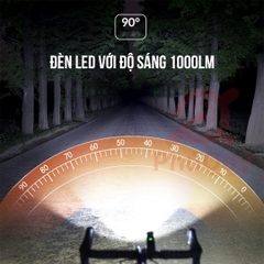 ĐÈN ROCKBROS 1000 LUMENS 4500mAh CHỐNG NƯỚC IPX6 RHL1000