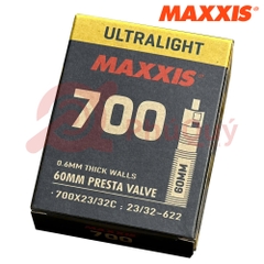 Ruột MAXXIS VN SIÊU MỎNG 700x23/32 FV 60 mm (73gr)
