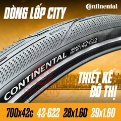 Vỏ 29x1.6 (700x42c) Continental CONTACT URBAN Gai Trơn Vỏ Trọc
