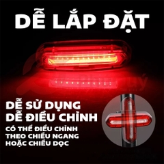 Đèn Hậu Cốt Yên NQY 3 Màu Đỏ Xanh Tím Sạc USB Chống Nước