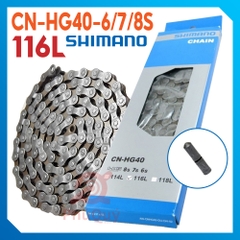SÊN 8 HG40 SHIMANO (6/7/8 SPEED) 116 MẮC CÓ HỘP