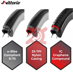 Vỏ Vittoria 27.5x1.5 Randonneur Tech talon thép - kháng đinh