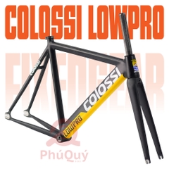 Khung COLOSSI FixedGear Kèm Phuộc CARBON Kèm Chén Cổ, Cốt Yên & Khóa Cốt Yên