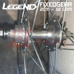 Bánh Bộ Fixed Gear 2cm Hub LEGEND Bạc Đạn Màu Bạc