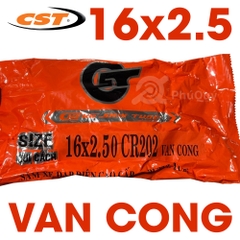 RUỘT XE ĐIỆN CHENG SHIN 16x2.5 VAN CONG