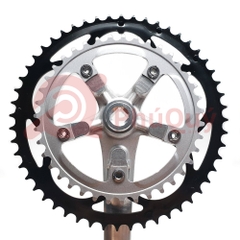 Dĩa Đôi Chữ E 52-39T Nhôm Bạc