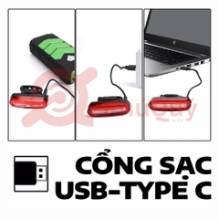 Đèn Hậu Cốt Yên NQY 3 Màu Đỏ Xanh Tím Sạc USB Chống Nước
