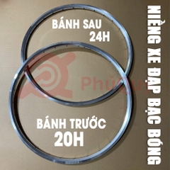 NIỀNG 1.6 700C BẠC BÓNG 20-24H LỖ CĂM D5