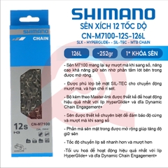 SÊN 12 SPEED SHIMANO SLX CN-M7100 126 MẮT CÓ HỘP