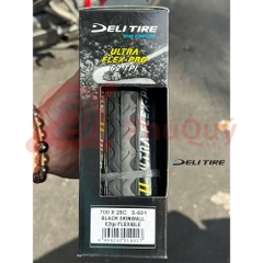 Vỏ Gấp Đen 700x28c Deli Ultra Flex-Pro Gai SÓNG S-601