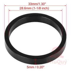 Chiêm Cổ Nhôm 28.6 Cao 5mm Đen