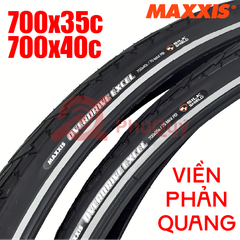 Vỏ Maxxis 700x40c có viền phản quang - chống đinh - talon thép (VAT)