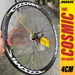 Bánh Bộ MAVIC 700C Tem Trắng 40mm COSMIC CARBON PRO