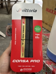 Vỏ Vittoria Corsa Pro Hông Cotton TUBE TYPE hộp đỏ  G2.0 (VAT)