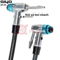 Bơm GIYO GF-16 THÂN NHÔM CÁN GỖ  240PSI
