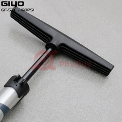 Bơm GIYO GF-57E Nhôm Có Đồng Hồ 160PSI Tem Vàng - Tem Xám Đầu Bơm 2in1