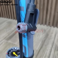 Bơm GIYO GF-43DE NHỰA Có Đồng Hồ XÁM Đầu Bơm Thông Minh 3in1