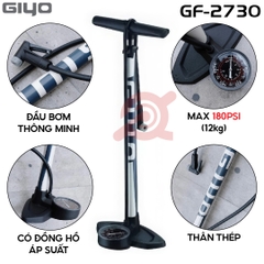Bơm Giyo GF-2730 ống thép màu trắng đồng hồ to 8cm bản 2020