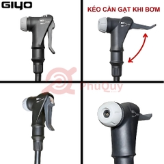 Bơm Giyo GF-2730 ống thép màu trắng đồng hồ to 8cm bản 2020