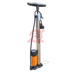 Bơm Tay Inox Ống 38 Có Bình Có Đồng Hồ RIDE BIKE