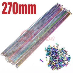 Căm Xe Đạp 7 Màu Đầu J Dài 270mm Kèm Chân Căm