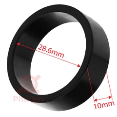 Chiêm Cổ Nhôm 28.6 Cao 10mm Đen Dày