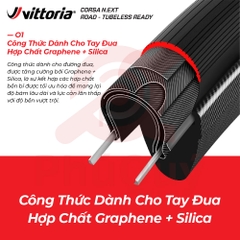 Vỏ Vittoria Corsa N.EXT Tubeless hộp 2 cái G2.0 tặng keo Sealant 80ml (VAT)