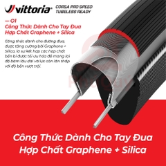 Vỏ Vittoria Corsa Pro Speed 700X30C TUBELESS  COTTON G2.0 (VAT)