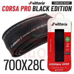Vỏ Vittoria Corsa Pro Tubeless BLACK EDITION (VAT)