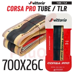 Vỏ Vittoria Corsa Pro 700x26c xài ruột & Tubeless