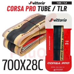 Vỏ Vittoria Corsa Pro 700x28c xài ruột & Tubeless