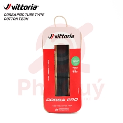 Vỏ Vittoria Corsa Pro Hông Cotton TUBE TYPE hộp đỏ  G2.0 (VAT)