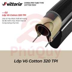 Vỏ Vittoria Corsa Pro 700x30 TUBE TYPE Cotton HÔNG VÀNG